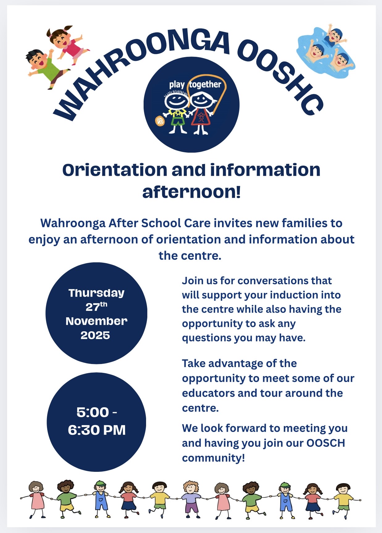 Enrolment orientation poster